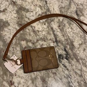 Coach ID Holder and lanyard